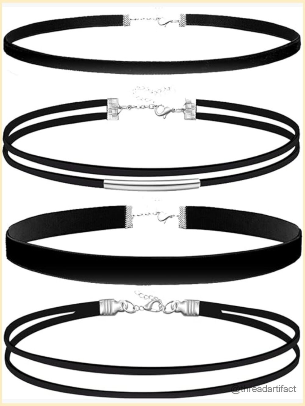 Gothic Black Choker Necklace Set Velvet Lace Layered Choker Classic Punk Jewelry